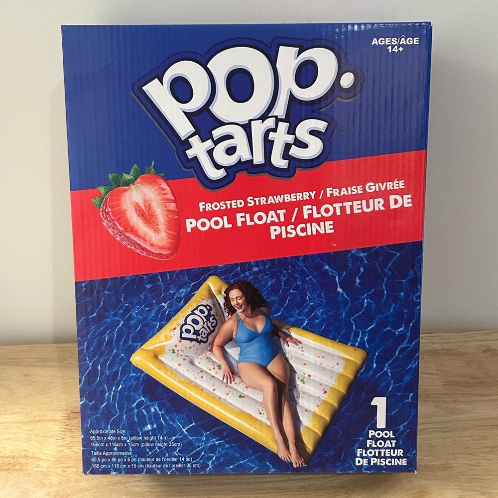 Frosted Strawberry ‘POP TART’ Pool Floatie